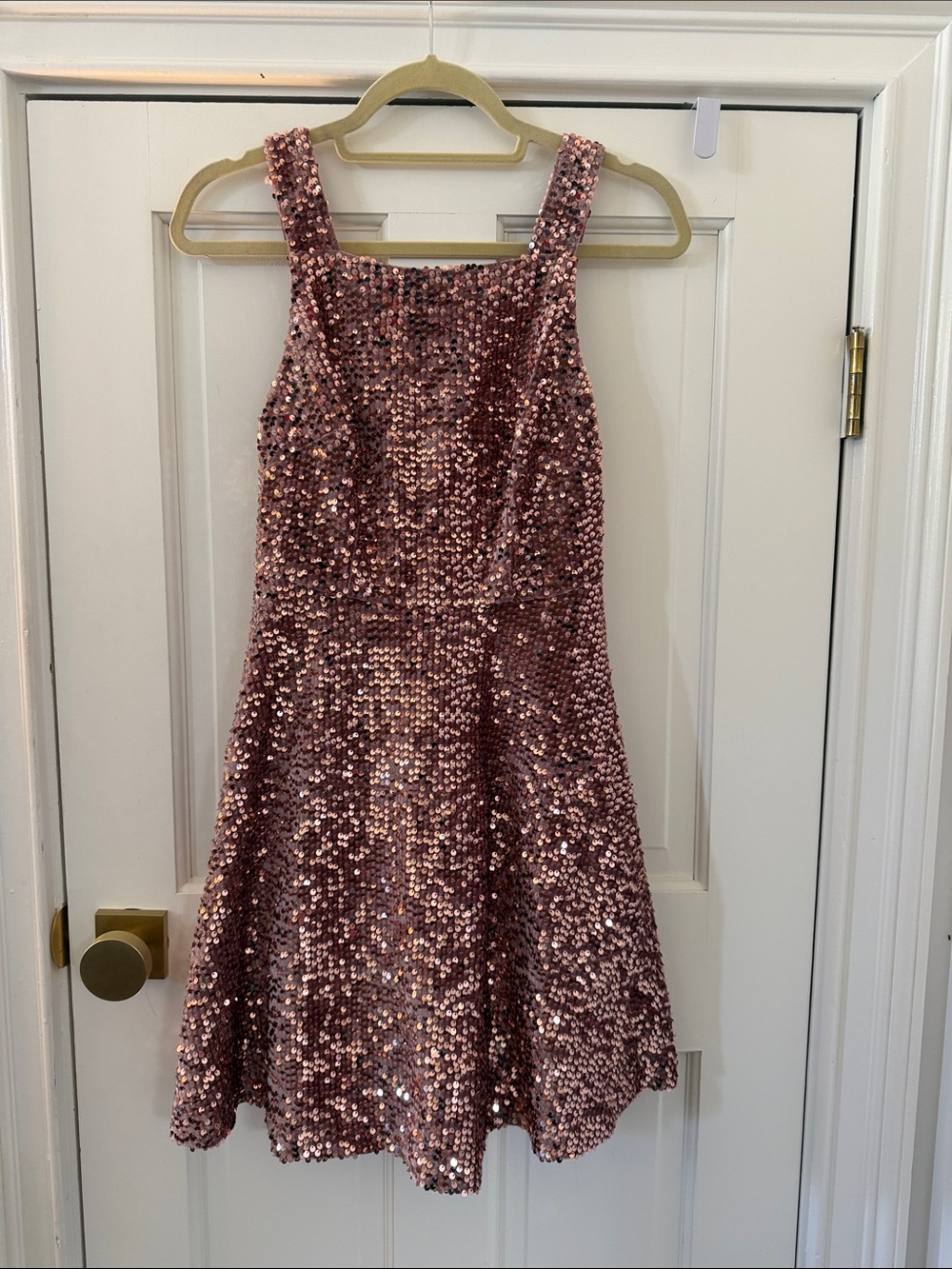 Laundry Rose Gold Sequin Party Dress